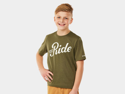 Shirt Trek Evoke Tech Tee Youth Medium Black Olive