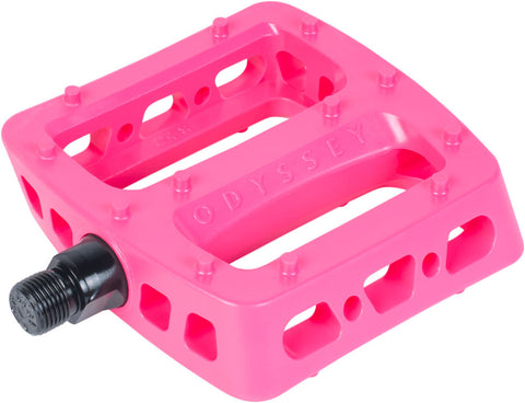 Odyssey Twisted Pro PC Pedals - Platform Composite/Plastic 9/16" Hot Pink