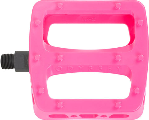 Odyssey Twisted Pro PC Pedals - Platform Composite/Plastic 9/16" Hot Pink