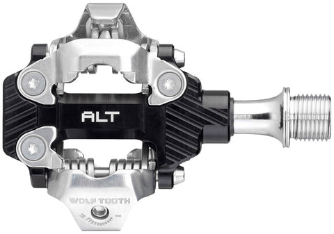Wolf Tooth ALT XC Clipless Pedals - Dual Sided Clipless Alloy 9/16" BLK Pair Shimano SPD