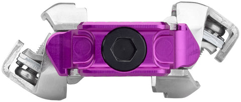 Wolf Tooth ALT XC Clipless Pedals - Dual Sided Clipless Alloy 9/16" Ultraviolet Purple Pair Shimano SPD