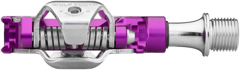 Wolf Tooth ALT XC Clipless Pedals - Dual Sided Clipless Alloy 9/16" Ultraviolet Purple Pair Shimano SPD