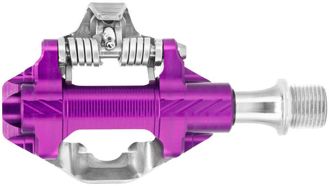 Wolf Tooth DEL Gravel Race Clipless Pedals - Single Sided Clipless Alloy 9/16" Ultraviolet Purple Pair Shimano SPD