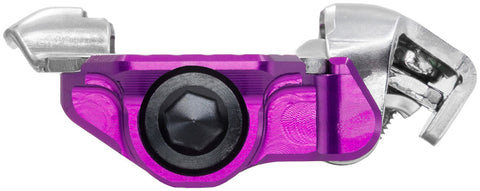 Wolf Tooth DEL Gravel Race Clipless Pedals - Single Sided Clipless Alloy 9/16" Ultraviolet Purple Pair Shimano SPD