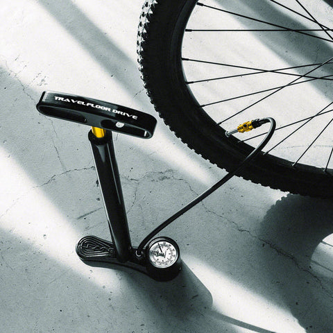 Lezyne ABS CNC Travel Floor Drive Pump Presta/Schrader Valve 160psi: Black