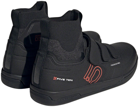 Five Ten Freerider Pro Mid VCS Flat Shoes - Mens Core BLK/Solar Red/Gray Three 9.5