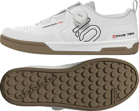Five Ten Freerider Pro BOA Flat Shoes - Mens FTWR White/Core Black/Red 9.5