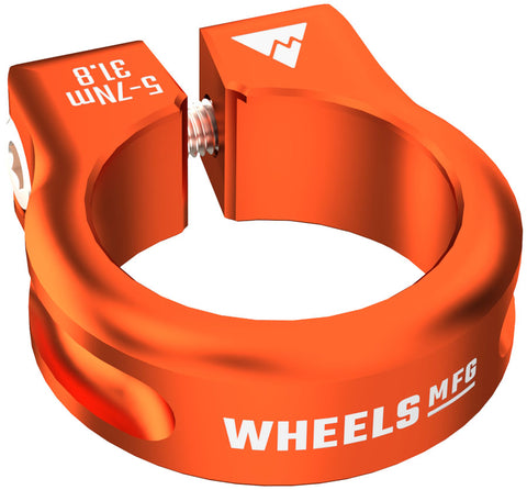 Wheels Manufacturing Seatpost Clamp - 31.8mm Bolt-On Orange