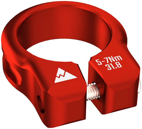 Wheels Manufacturing Seatpost Clamp - 34.9mm Bolt-On Red