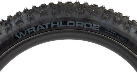 45NRTH Wrathlorde Tire - 27.5 x 4 Tubeless Folding BLK 120 TPI 300 XL Concave Carbide Studs