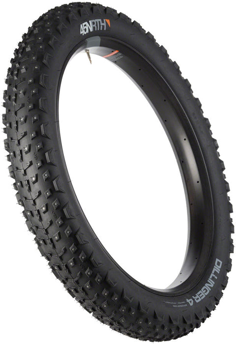 45NRTH Dillinger 4 Tire - 26 x 4 Tubeless Folding BLK 60tpi 240 Carbide Steel Studs