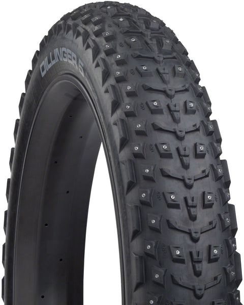 45NRTH Dillinger 5 Tire - 26 x 4.6 Tubeless Folding BLK 120 TPI 258 Concave Carbide Aluminum Studs