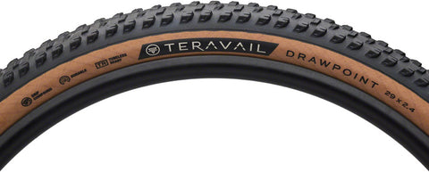 Teravail Drawpoint Tire - 29 x 2.4 Tubeless Folding Tan Durable Grip Compound