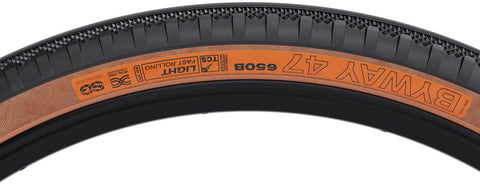 WTB Byway Tire - 700 x 47 TCS Tubeless Folding BLK/Tan Light/Fast Rolling Dual DNA SG