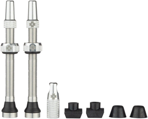 Muc-Off Tubeless Valve Kit - Silver Fits Road and Mountain 60mm