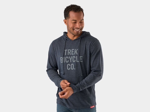 Shirt Trek Bicycle Co Long Sleeve Tee Hoodie XL Heather Navy