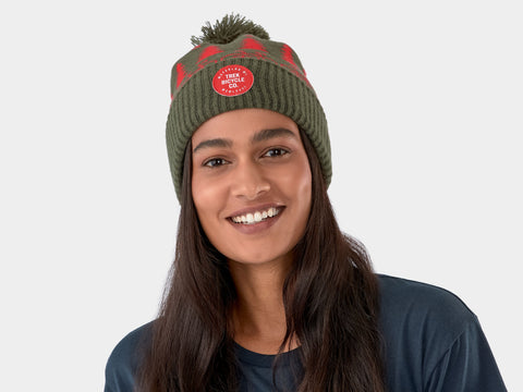 Headwear Trek Holiday Pom Beanie One Size Forrest Green