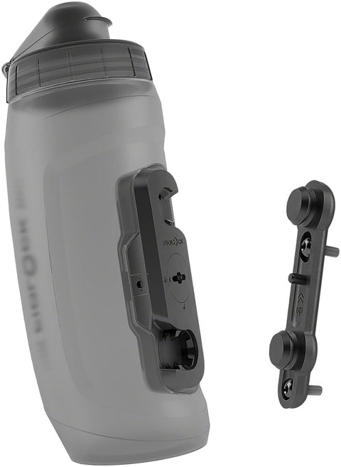 Fidlock TWIST Water Bottle Cage Set - Bike Base Mount Bolt-On 590ml Smoke