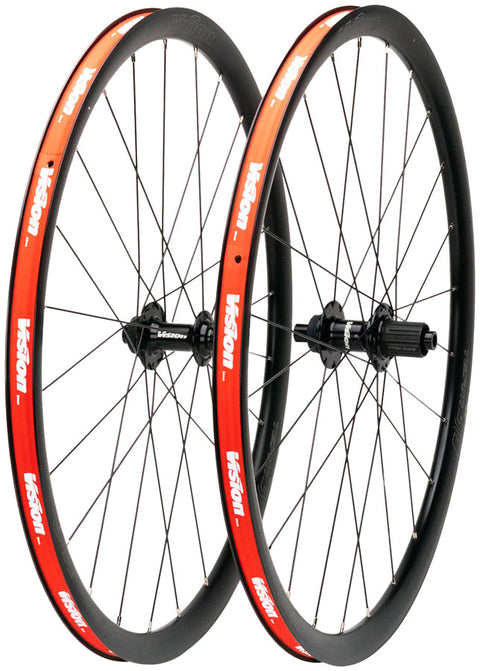 Vision Team i23 Aero Gravel Wheelset 700c 24H Front/Rear Tubeless Ready Centerlock Disc TA12 HG11