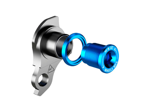 Wheels Manufacturing Universal Derailleur Hanger - 404-5 For Frames designed to accept SRAM UDH BLK/Teal