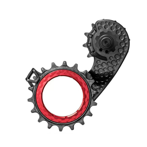 Absolute Black Carbon-Ceramic Hollow Cage Ultegra 8100 - Red