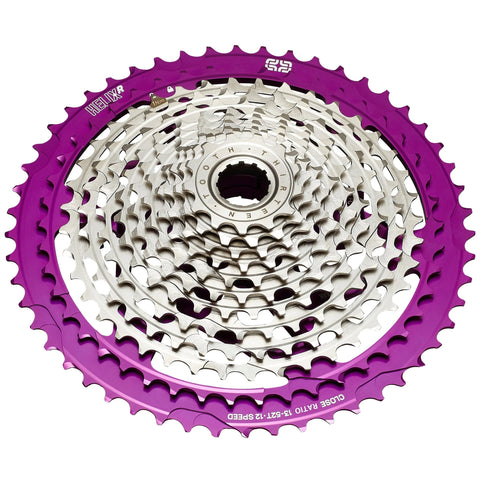 E*thirteen Helix Race 12sp Cassette 13-52t - Eggplant