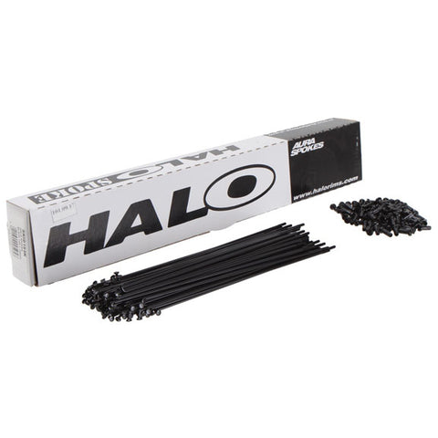 Halo Aura 14g Spoke Black 284mm 100/Count