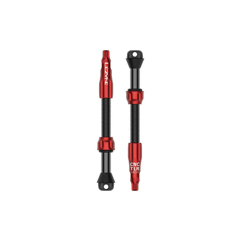 Lezyne CNC TLR Tubeless Valve Pro 60mm Red Pair