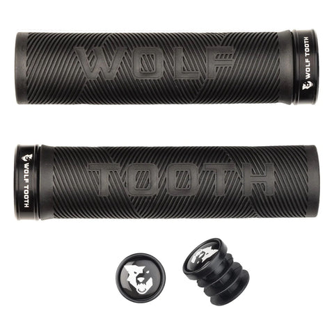 Wolf Tooth Components Echo Lock-On Grip Set Black/Black