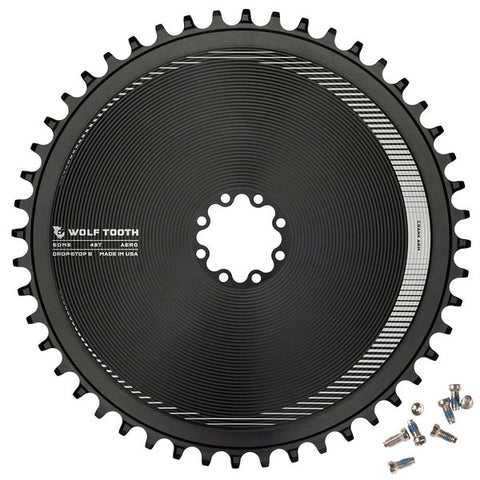 Wolf Tooth Components Aero Chainring 8-Bolt Drop-Stop B 48T Blk